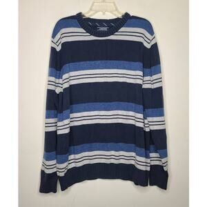Lands End drifter blue stripe sweater - no tag - xl?